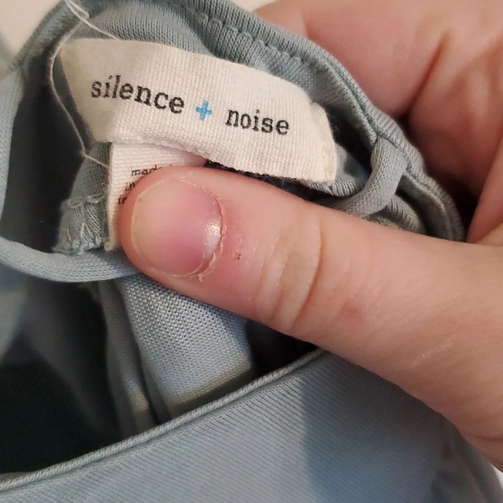 Silence and Noise bluish green spaghetti strap Romper - Picture 8 of 10